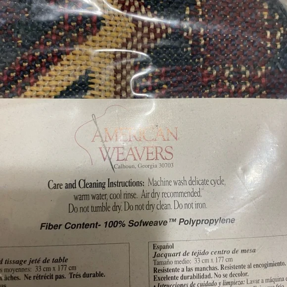 Jacquard table runners bundle of 2 13”x70” - Picture 5 of 7